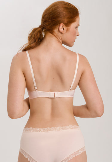 72432 Cotton Lace Spacer Soft Cup Bra - 1381 Powder
